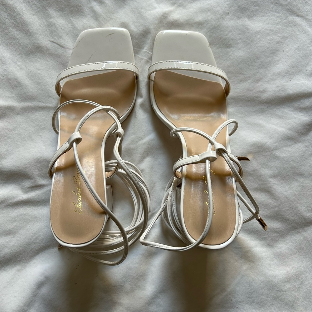 Elegant White Strappy Sandals
